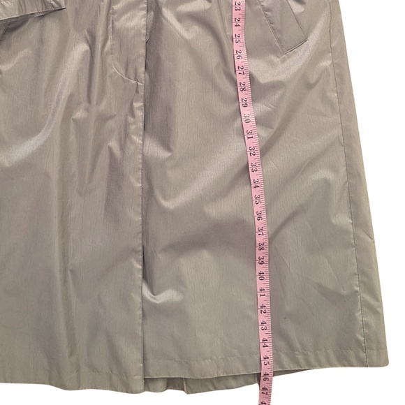 Fleet Street Petite Khaki Trench Coat Women’s 10P Water Resistant Overcoat Retro - Picture 6 of 10